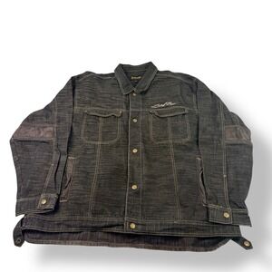 Schott Bros 1913 Mens 3XL Denim Jean Jacket Dark Wash Embroidered Logo
